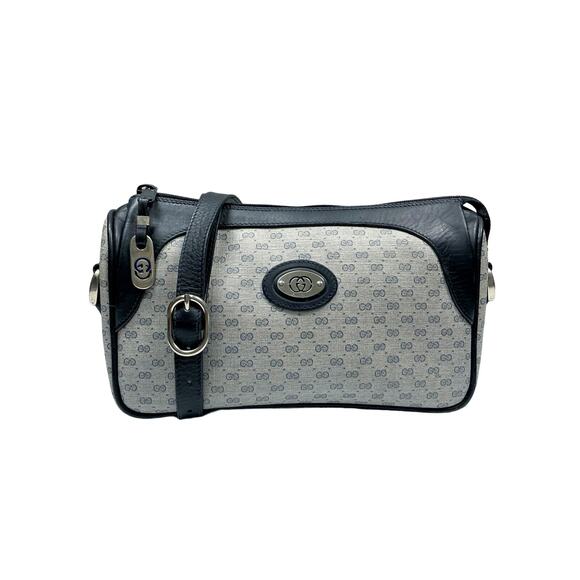 Gucci Handbags - EUC - Vintage 70's Micro GG Navy Crossbody Bag